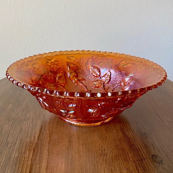 Imperial Glass Other - Imperial Carnival Glass Open Rose Bowl